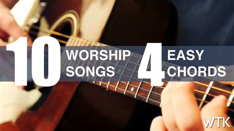 The ''chords'', you will be directed to the page where you can learn chords for that songs. Learn 10 worship song with 4 easy guitar chords - Really Learn Guitar!