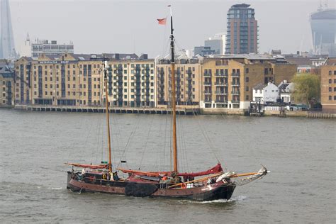 Traditional Dutch Barge Volharding Dutch Barge River Thames