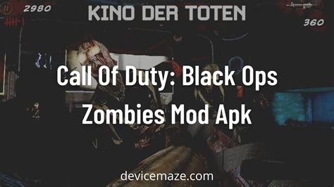 Call Of Duty Black Ops Zombies Mod Apk V1012 Unlimited Everything