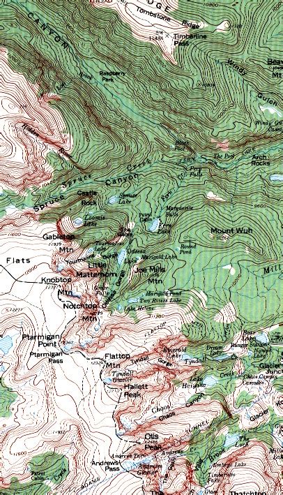 Topographical Map Of Rocky Mountains
