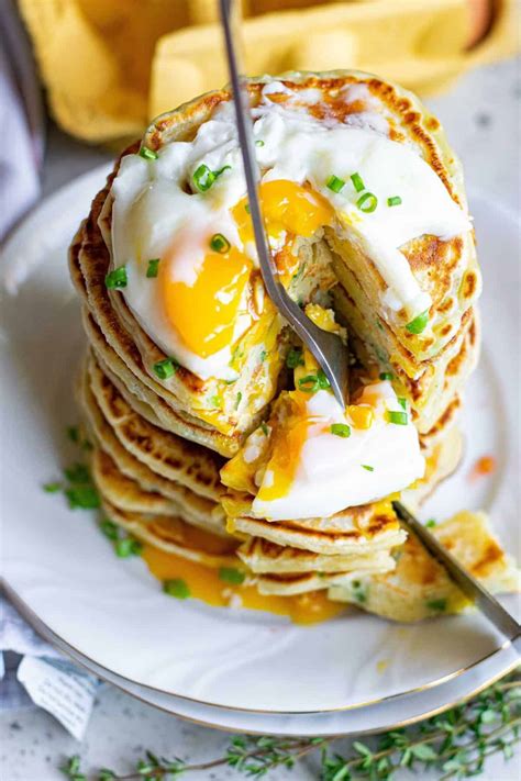 Savory Pancakes With Parmesan And Herbs • Pancake Recipes