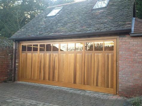 Double Garage Doors Up And Over Sectional Wood Roller