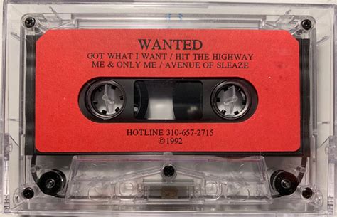 Wanted 1992 Demo Tape 1992 Cassette Discogs