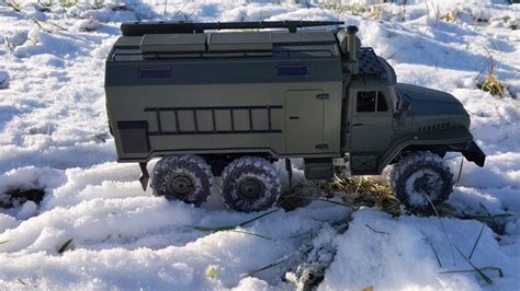 1 16 Wpl B 36 6x6 Ural Communication S Truck In Snow Ice YouTube