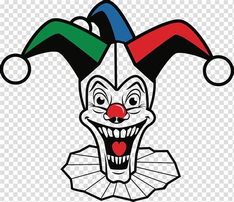 Joker Harlequin Drawing Clown Jester Head Cartoon Nose
