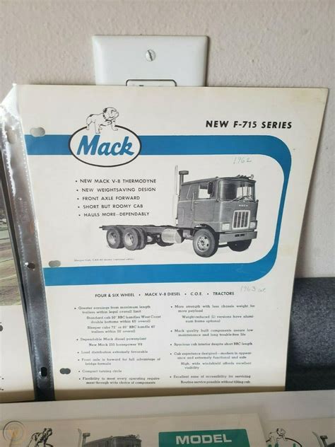 Vintage Mack Truck Brochures And Spec Sheets 3904167077