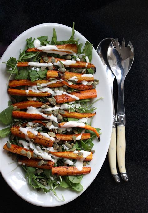 Crunchygooey Roasted Carrot Salad Vegetable Recipes Carrot Salad
