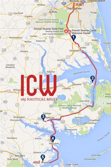34 Intracoastal Waterway Map Nc Maps Database Source
