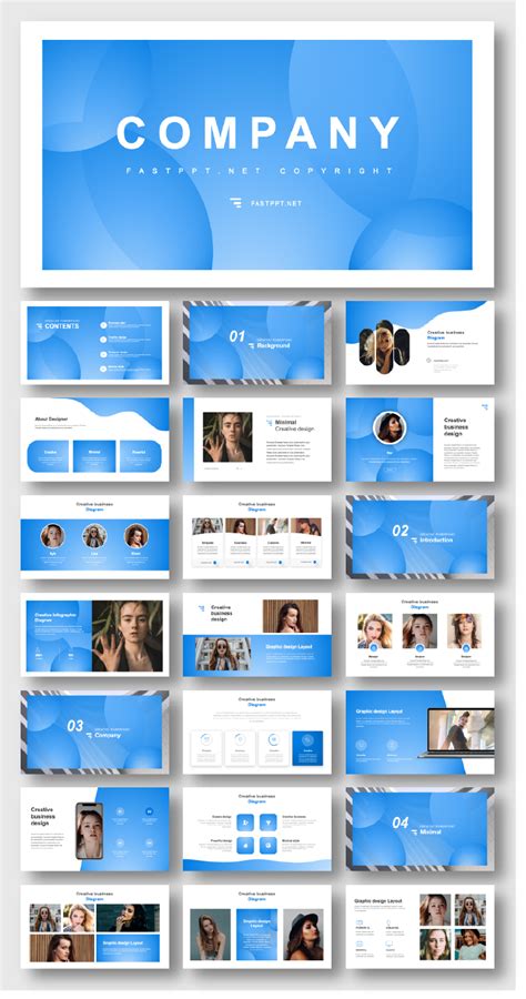 Blue Business Corporate Report Powerpoint Template Original And High