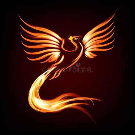 Illustration About Phoenix Bird Fire Silhouette Vector Illustration