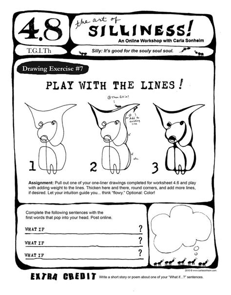 Online Class 30 SILLY Drawing Worksheets PDF by ... Click here now to read the article and download the.