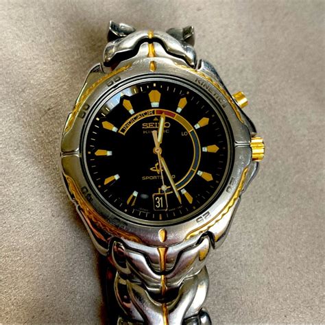 Seiko Kinetic Watch Model 5m42 0809 Gem