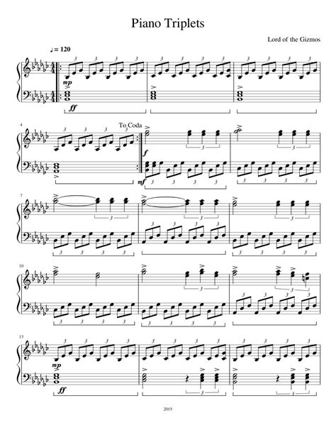 Piano Triplets Sheet Music For Piano Download Free In Pdf Or Midi