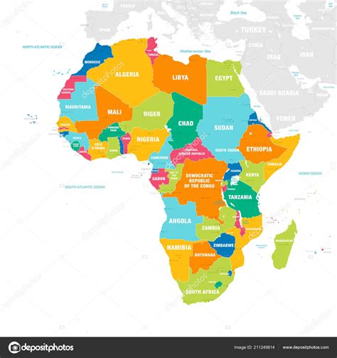 African Countries And Capitals Map