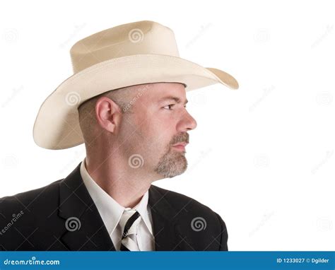 Man With Cowboy Hat Stock Image Image Of Isolated Stetson 1233027