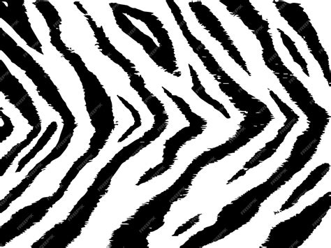 Premium Vector Tiger Stripe Texture Black White Monochrome Pattern