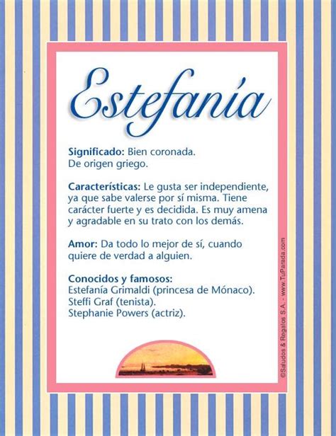 Qué Significa El Nombre De Estefanía Basketmoms