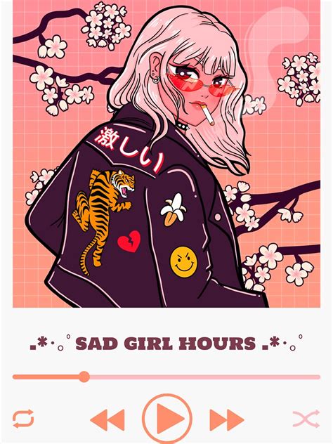 Sad Girl Hours Album Cover Sticker For Sale By Mediascape Redbubble