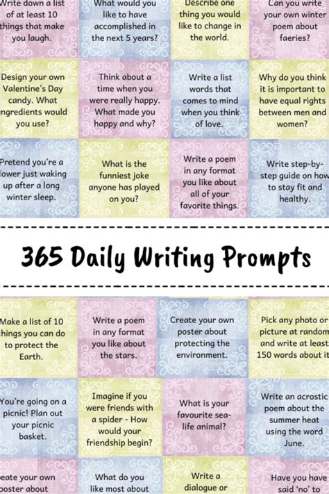 365 Daily Writing Prompts For Kids Imagine Forest ️