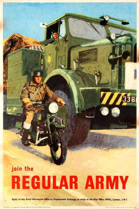Original Vintage Posters Propaganda Posters Join The Regular Army