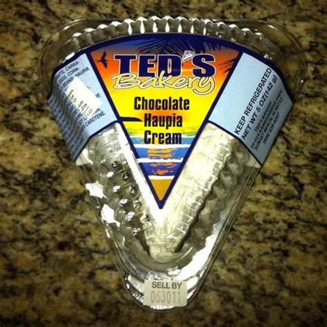 Chocolate haupia pie is a popular pie found in hawaii. Ted's chocolate haupia pie