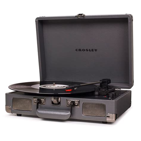 Crosley Cruiser Deluxe Portable Turntable Slate At Mighty Ape Nz