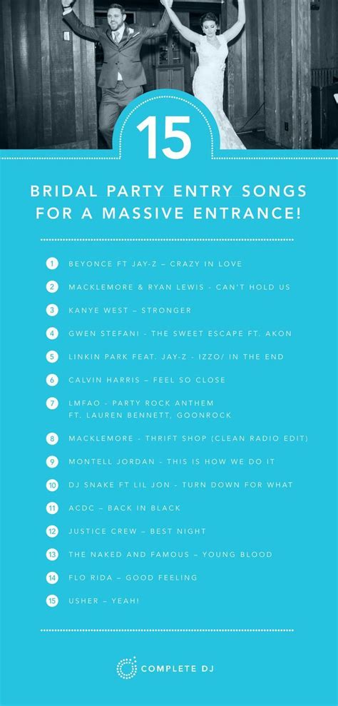 15 Songs For A Massive Bridal Party Entrance Into Your