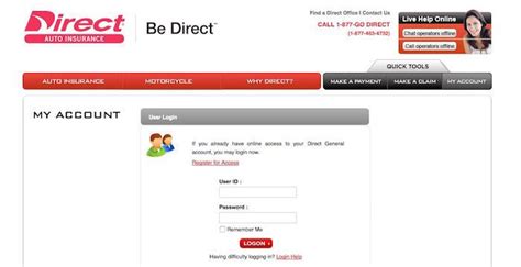 Direct auto insurance login - insurance