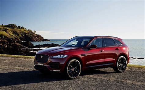 Download Wallpapers 20d 2016 Coast Jeep Jaguar Awd F Pace Red R