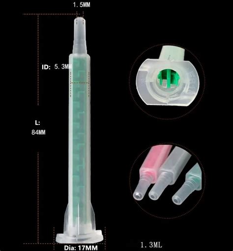 Mb53 16 Disposable Epoxy Mixing Tube Adhesive Static Mixer Tip For