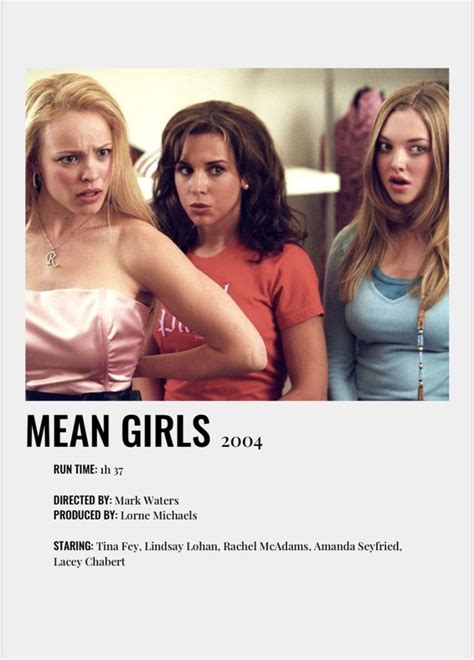 Mean Girls Movie Poster Movie Posters Iconic Movie Posters Film