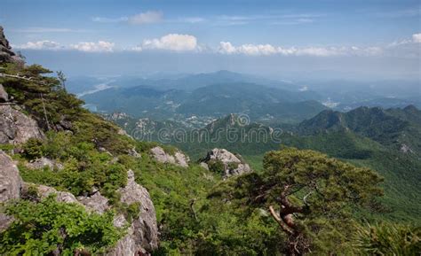 Panoramic View Of Gaya Mountain Korea Stock Photo Image Of Tropical