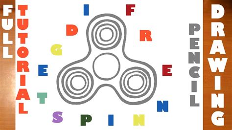 How to Draw a Fidget Spinner Step by Step Easy on paper ...