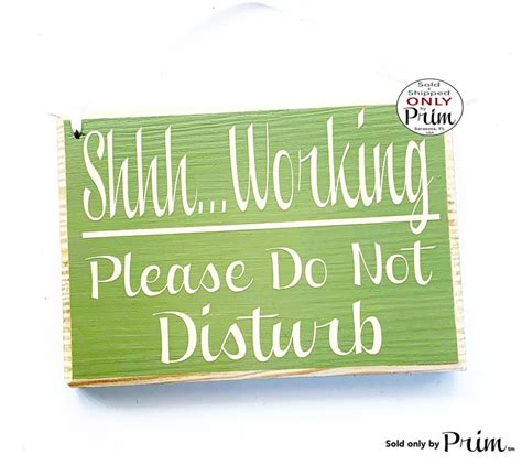 8x6 Shhh Working Please Do Not Disturb Custom Wood Sign Virtual