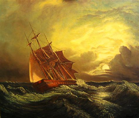 Sea Storm Painting By Schmidt Roger Fine Art America