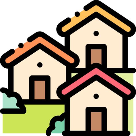 Village Free Buildings Icons