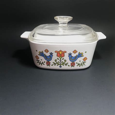 Vintage Corningware Country Festival A B Casserole With Etsy