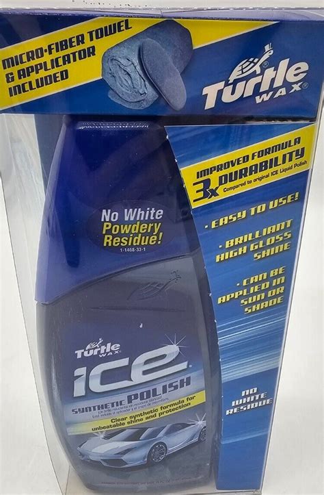 Turtle Wax Ice Synthetic Liquid Polish 16oz Cloth Applicator New