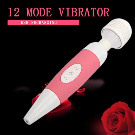 YEMA USB Rechargeable Magic Wand Vibrator Mode Vibrators For Women Clitoris Stimulator