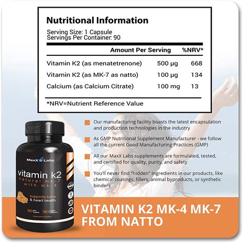 Vitamin k1 is involved in blood coagulation and vitamin k2 benefits bone and heart health. Best Vitamin K2-600 mcg - Full Spectrum - All Natural MK7 ...