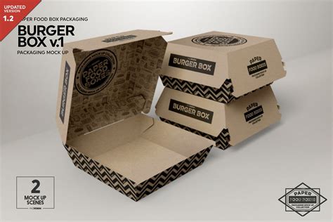 Download 60+ Best Burger Box Mockup Templates | Free & Premium