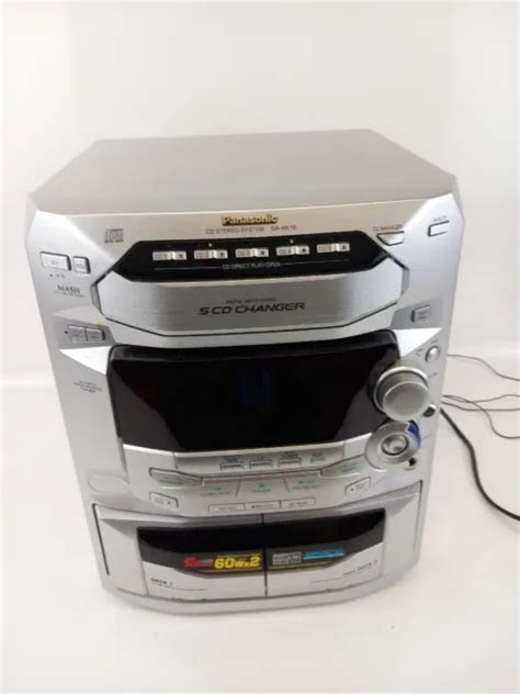 Panasonic Cd Stereo System Sa Ak18 5 Cd Changer Tape Deck Silver Unit
