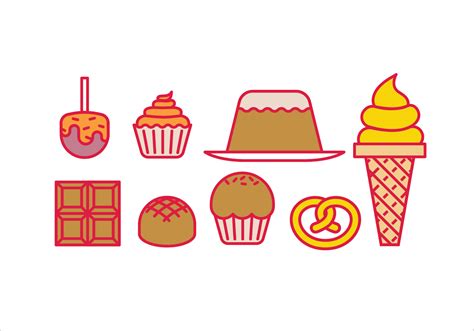 Sweets Desserts And Cakes 137366 Vector Art At Vecteezy