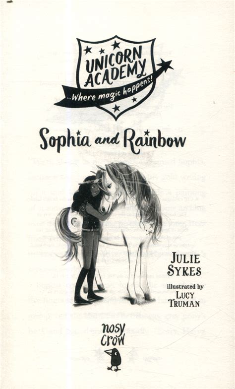 Sophia And Rainbow By Sykes Julie 9781788001588 Brownsbfs