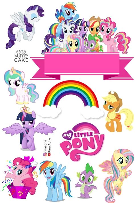 Free Printable My Little Pony Cake Toppers Printable Templates