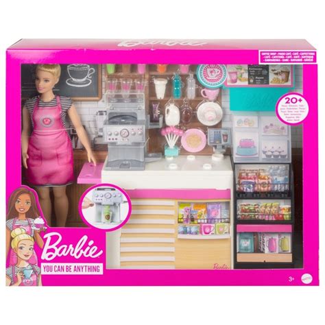 Barbie Coffee Shop Playset With Doll Smyths Toys Uk