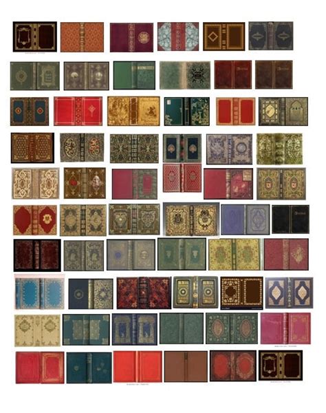 Printable Miniature Book Covers Antique Only 60 Covers In 2020