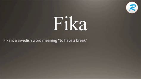 How To Pronounce Fika Youtube