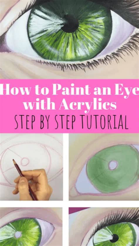 Follow these tips on how to paint eyes using acrylic paint! How to Paint a Realistic Eye with Acrylic Easy Step-by ...
