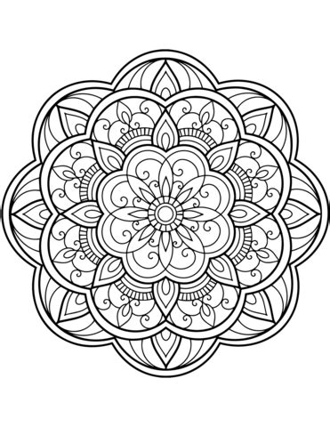 There's many to choose from and our app has a few nice tricks to help you out! Flower Mandala coloring page | Free Printable Coloring Pages